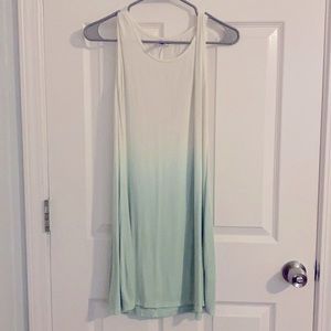 Brand- Francesca, size - xxs, the color is white to a teal ombré